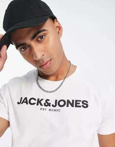 Белая футболка с логотипом Jack &amp; Jones
