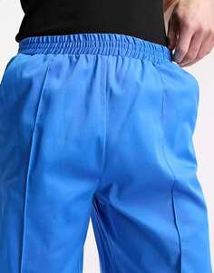 Синие прямые брюки с необработанными краями COLLUSION