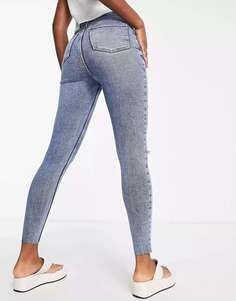 Рваные джинсы скинни New Look среднего синего цвета