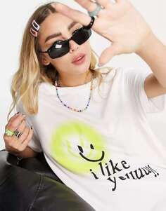 New Girl Order Платье-футболка оверсайз с графическим принтом «Я тебе нравлюсь»