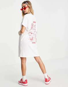 Платье-футболка с принтом на спине New Girl Order «Удачи»