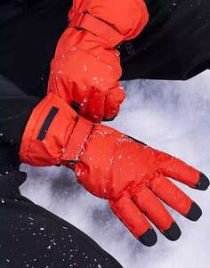 Оранжевые лыжные перчатки ASOS