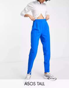 Синие зауженные брюки ASOS Tall