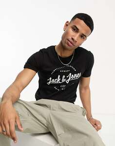 Черная футболка с логотипом Jack &amp; Jones