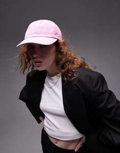 Розовая стираная кепка Topshop