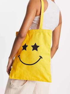 Жёлтая большая сумка Skinnydip London smile