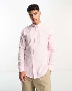 Светло-розовая оксфордская рубашка с длинными рукавами Ben Sherman