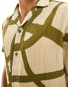 Рубашка с геопринтом River Island цвета хаки
