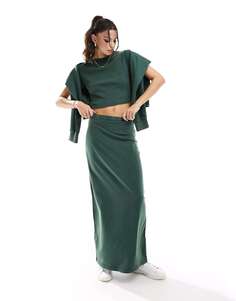 Светлая сосново-зеленая юбка-миди Column ASOS