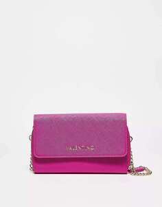 Ярко-розовая сумка через плечо Valentino Bags Zero с ремешком-цепочкой