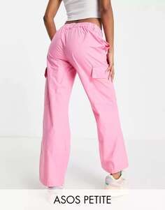 Розовые брюки карго с низкой посадкой ASOS Petite 00&apos;s