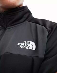 Черный флисовый флис на молнии 1/4 The North Face Training Reaxion