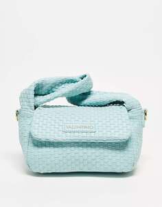 Valentino Bags Миниатюрная тканая сумка Lemonade мятного цвета