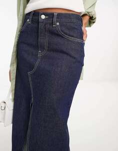 &amp; Other Stories джинсовая макси-юбка с разрезом синего цвета