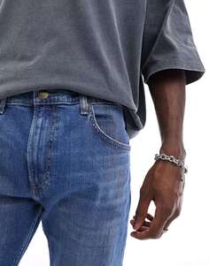 Узкие джинсы Lee Rider мрачного синего цвета, потертые, средней степени потертости