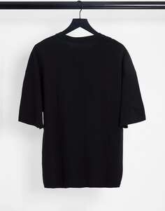 Набор 2 больших футболок черного цвета Bershka