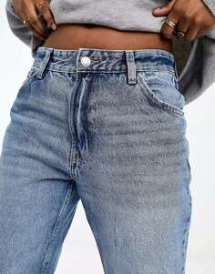 Прямые джинсы Bershka средней степени стирки