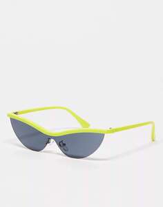 Эксклюзивные фестивальные солнцезащитные очки Jeepers Peepers x ASOS желтого цвета с контрастным верхом