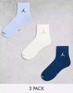 Три пары синих носков с подушками Jordan на каждый день