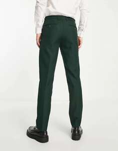 Темно-зеленые костюмные брюки узкого кроя Only &amp; Sons