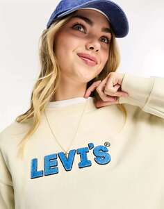 Кремовая толстовка Levi&apos;s с логотипом на груди Levis