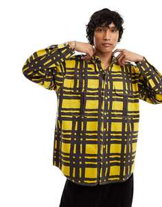 Желтая рубашка Levi&apos;s Skate в крупную клетку с карманами LEVIS SKATEBOARDING