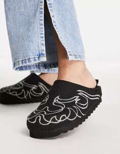 Черные фетровые туфли в стиле вестерн Bronx sin-tio