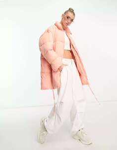 Розовая удлиненная куртка-пуховик DTT Sarah Don&apos;t Think Twice