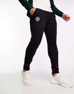 Черные спортивные штаны adidas Football Manchester United adidas performance