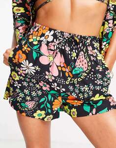 Пляжные шорты Damson Madder с цветочным принтом