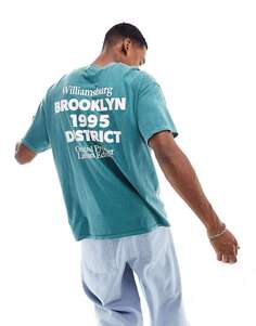 Зеленая футболка с рисунком New Look Brooklyn