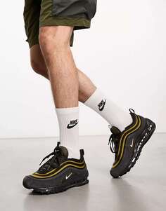 Кроссовки Nike Air Max 97 черного и бронзового цвета
