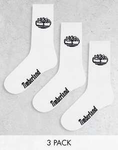 Три пары белых носков Timberland