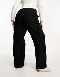 Черные практичные широкие брюки Dr Denim Echo
