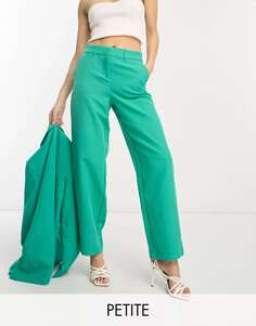 Зеленые классические брюки широкого кроя Vila Petite