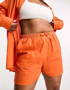 Оранжевые пляжные шорты Esmee Plus Esmee Curve