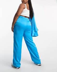 Эксклюзивные атласные широкие брюки 4th &amp; Reckless синего цвета электрик