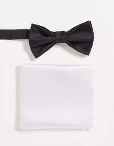 Черный комплект из галстука-бабочки и нагрудного платка Devil&apos;s Advocate Devils Advocate