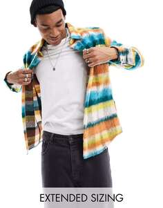 Куртки и пальто ASOS в текстурированную разноцветную клетку из смесовой шерсти