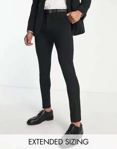 Черные брюки-смокинг суперскинни ASOS