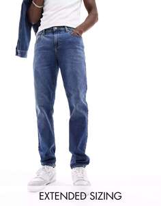 Темно-синие эластичные узкие джинсы ASOS