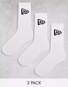 3 пары белых носков с логотипом New Era