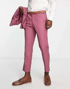 Розовые узкие укороченные брюки из бамбука Harry Brown