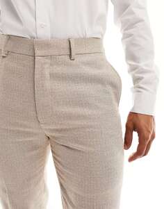 Костюмные брюки-скинни ASOS из каменной плетеной ткани