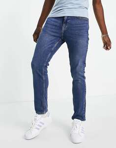Синие узкие джинсы New Look