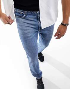 Синие прямые джинсы ASOS в винтажном стиле
