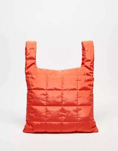 Оранжевая стеганая нейлоновая сумка Public Desire Evander