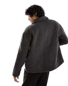 Темно-серая куртка-букле из смесовой шерсти Weekday Rory