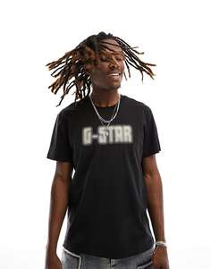 Черная футболка с точечным логотипом G-Star