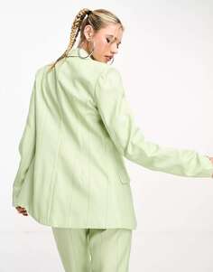 Комбинированный пиджак из трех частей Kyo The Brand в светло-зеленую полоску